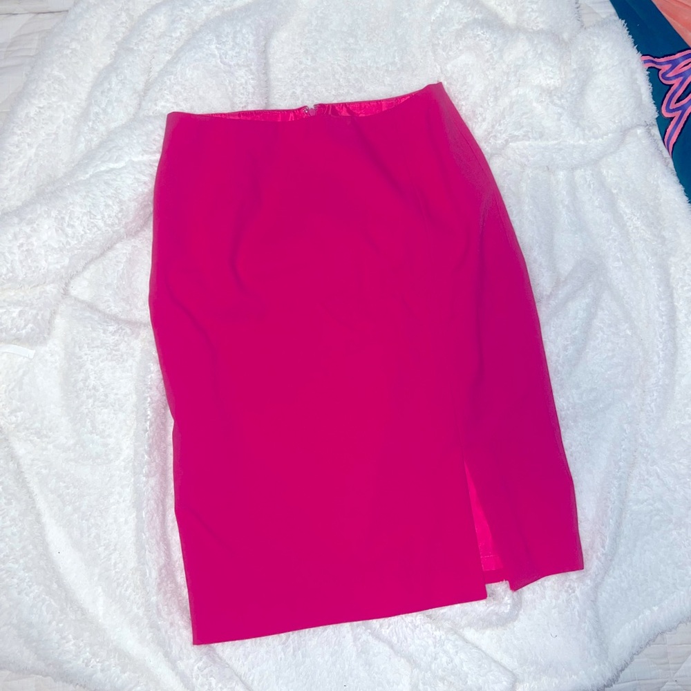 Tahari Hot Pink Pencil Skirt